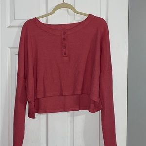 cropped long-sleeve